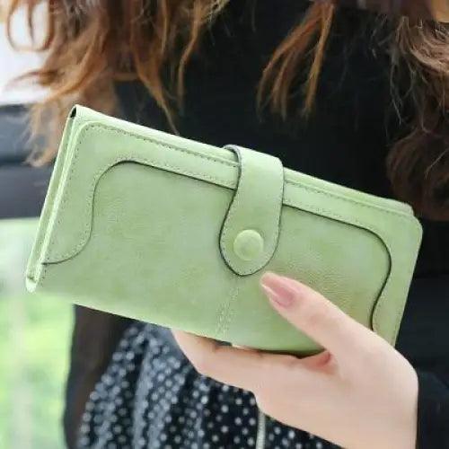 Gorgeous Matte Leather Long Wallet For Women And Lady Purse High Quality Female Wallets Card Holder Clutch Carteras