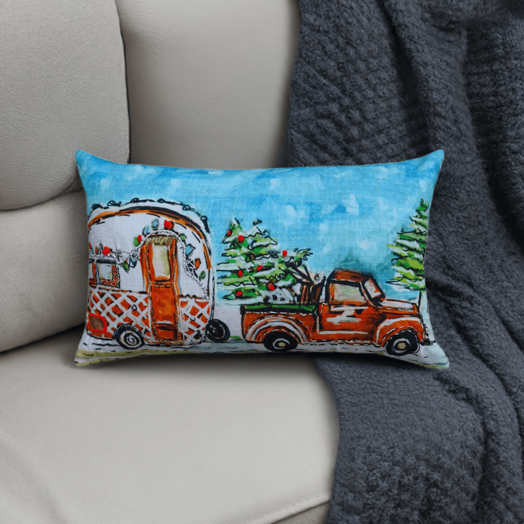Vibhsa Christmas Cravan Holiday Pillow (14