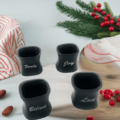 Vibhsa Christmas Napkin Rings Set of 4