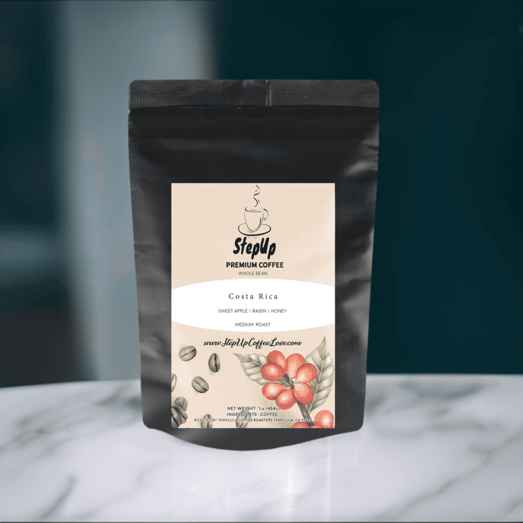 Costa Rican , SHB/EP. Med-Light, Whole Bean, Standard, Espresso 12oz-2 lb.