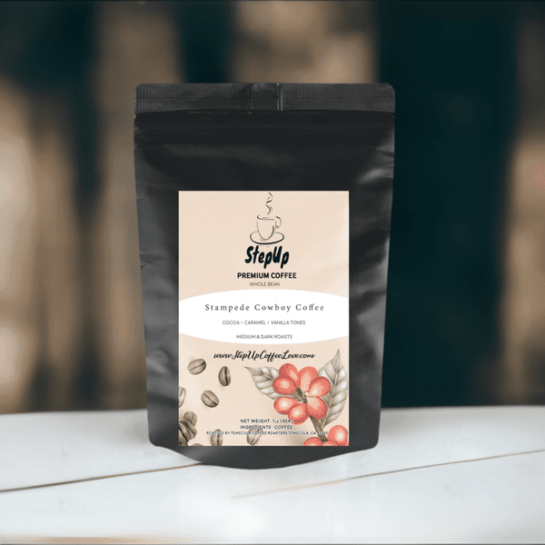 Stampede Cowboy Blend, Medium & Dark Roast Standard, Whole, Espresso 12oz-12 lb.