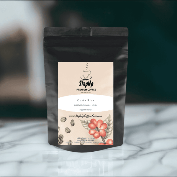 Costa Rican , SHB/EP. Med-Light, Whole Bean, Standard, Espresso 12oz-2 lb.