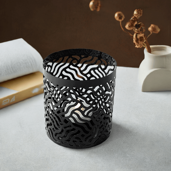 Votive Candle Holders Set of 2 Black
