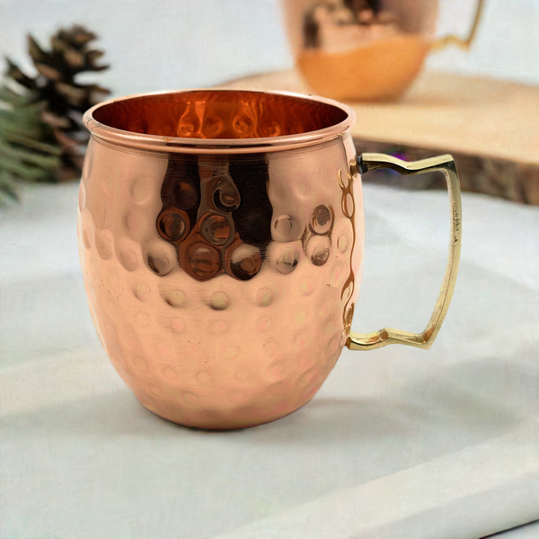 Hammered Moscow Mule Mugs, Set of 2