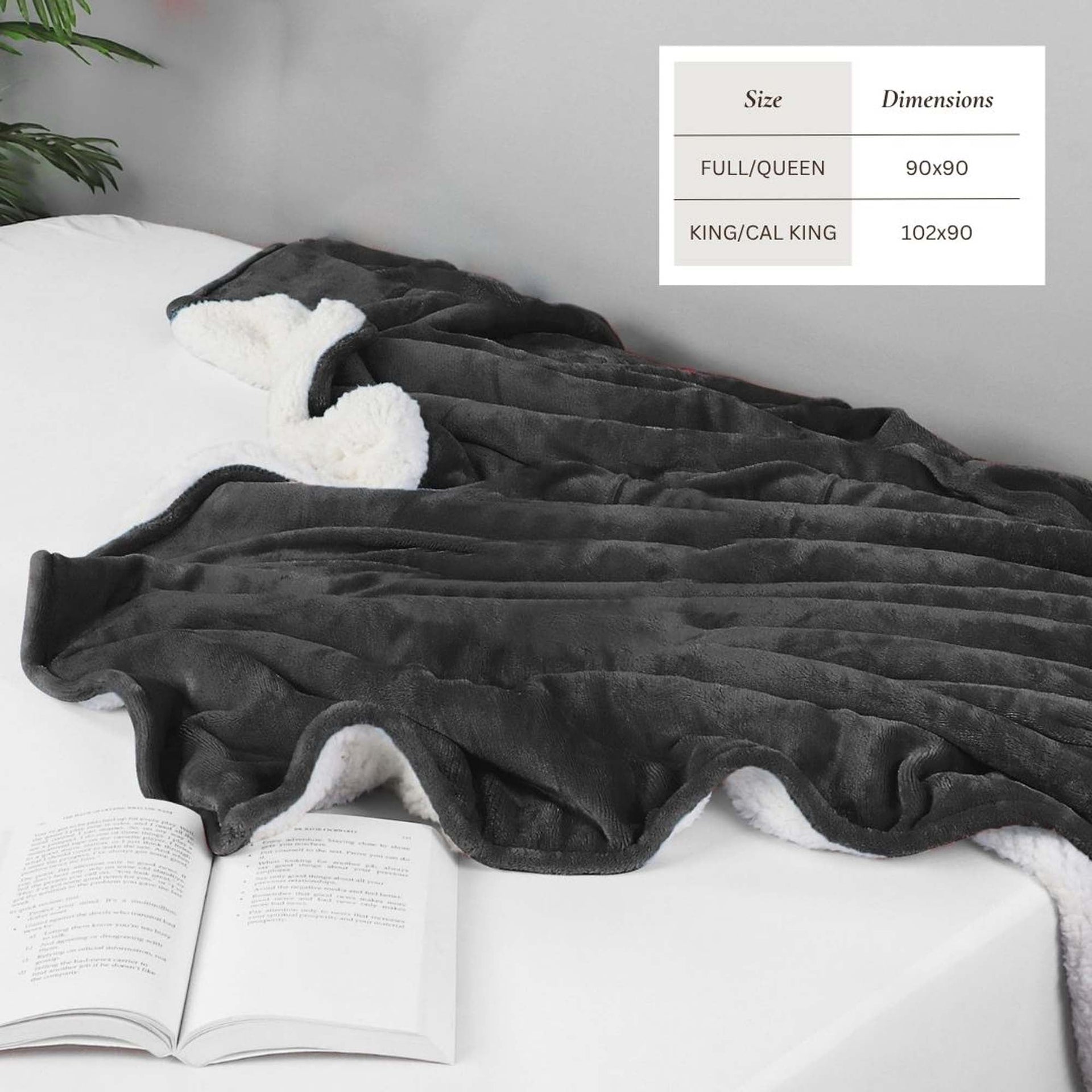 Velvet Plush Sherpa Bed Blanket - Sherpa Fleece Collection