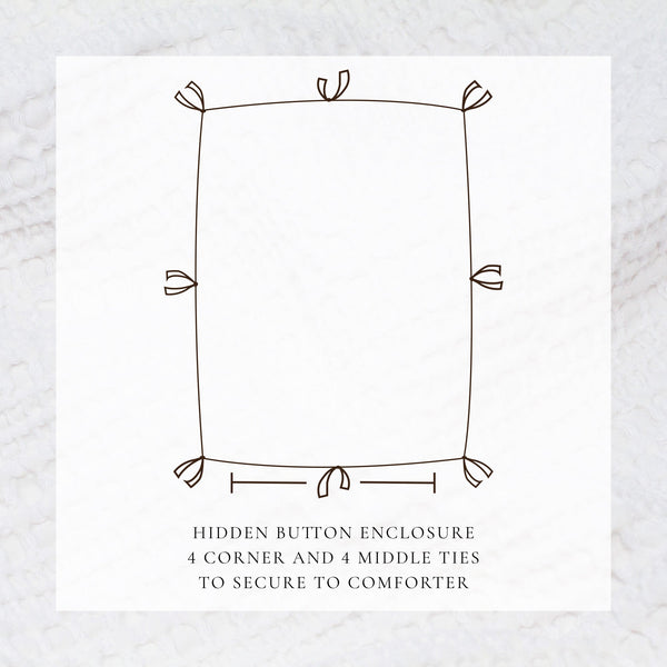 100% Cotton Honeycomb Waffle Duvet Set - Mattea Collection