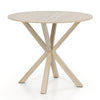 36 Inch Wood Dining Table with Intersecting Pedestal Base for 2-4 People-Gray