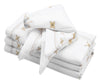 Moroccan Embroidered Napkins - Beige/D.Beige/Silver / Set of 4