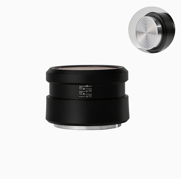 Gravity Tamper and Distributor with Wooden Lid