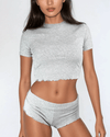 90s Baby Tee - CloudRib™ Gray - XS