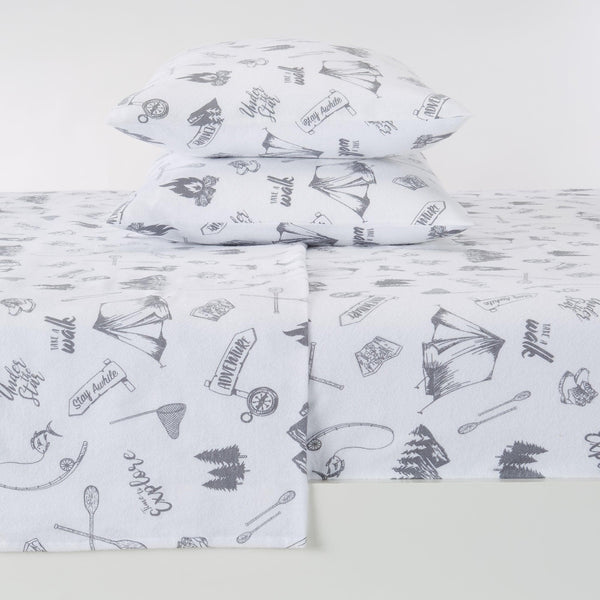 100% Turkish Cotton Flannel Sheet Sets - Boulder Collection