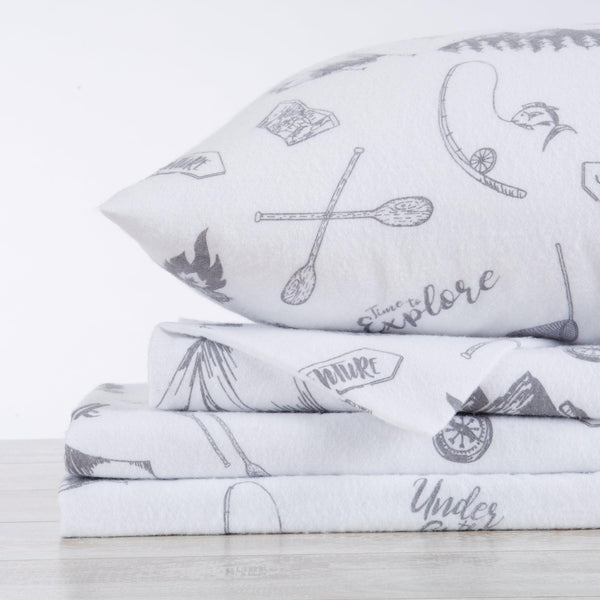 100% Turkish Cotton Flannel Sheet Sets - Boulder Collection