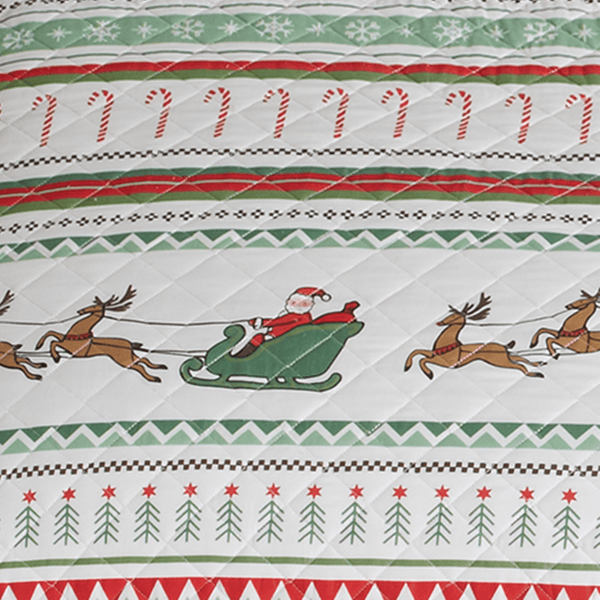 3-Piece Christmas Quilt - Festive Collection