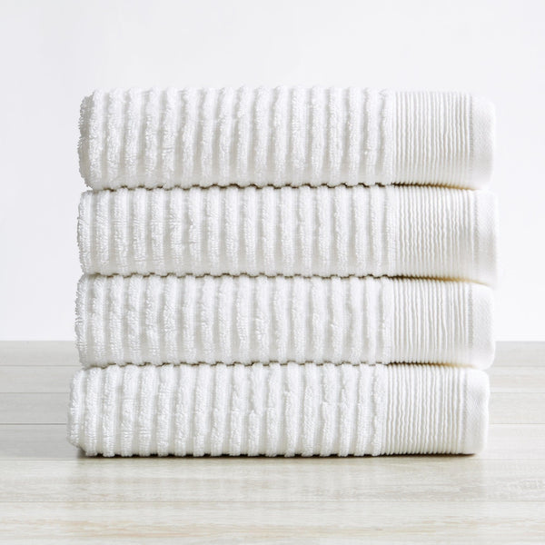 4 Pack Ribbed Hand Towels - Rori Collection