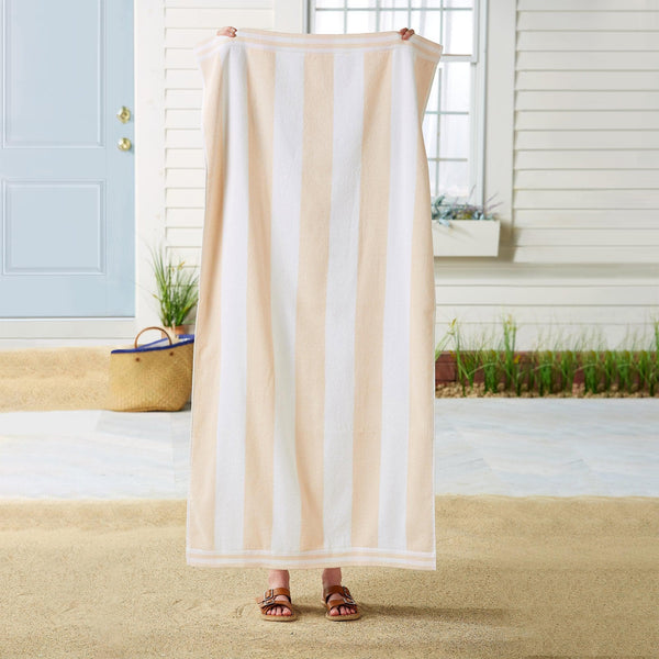 4 Pack Striped Cabana Beach Towel - Edgartown Collection
