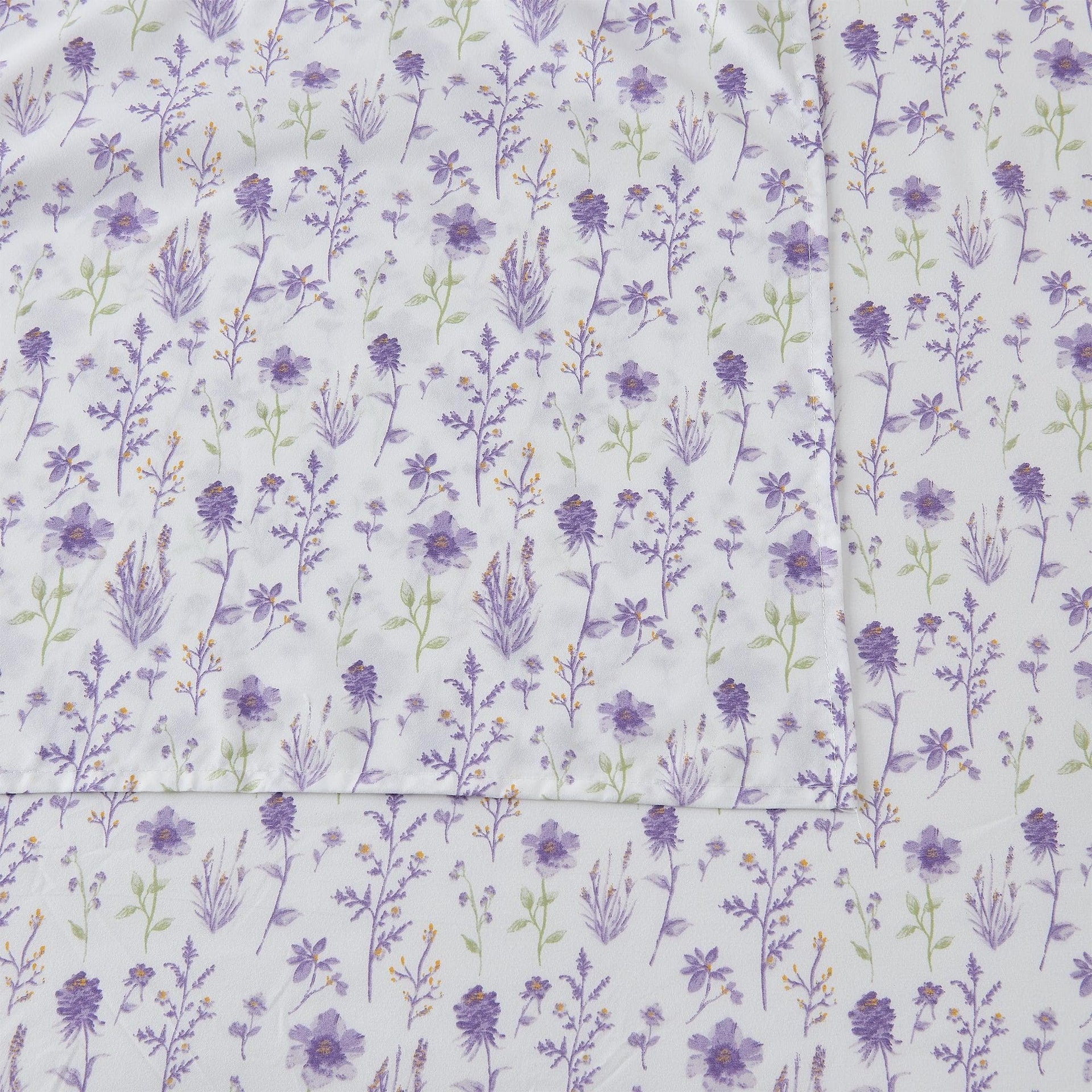 4 Piece Watercolor Floral Microfiber Sheet - Delia Collection