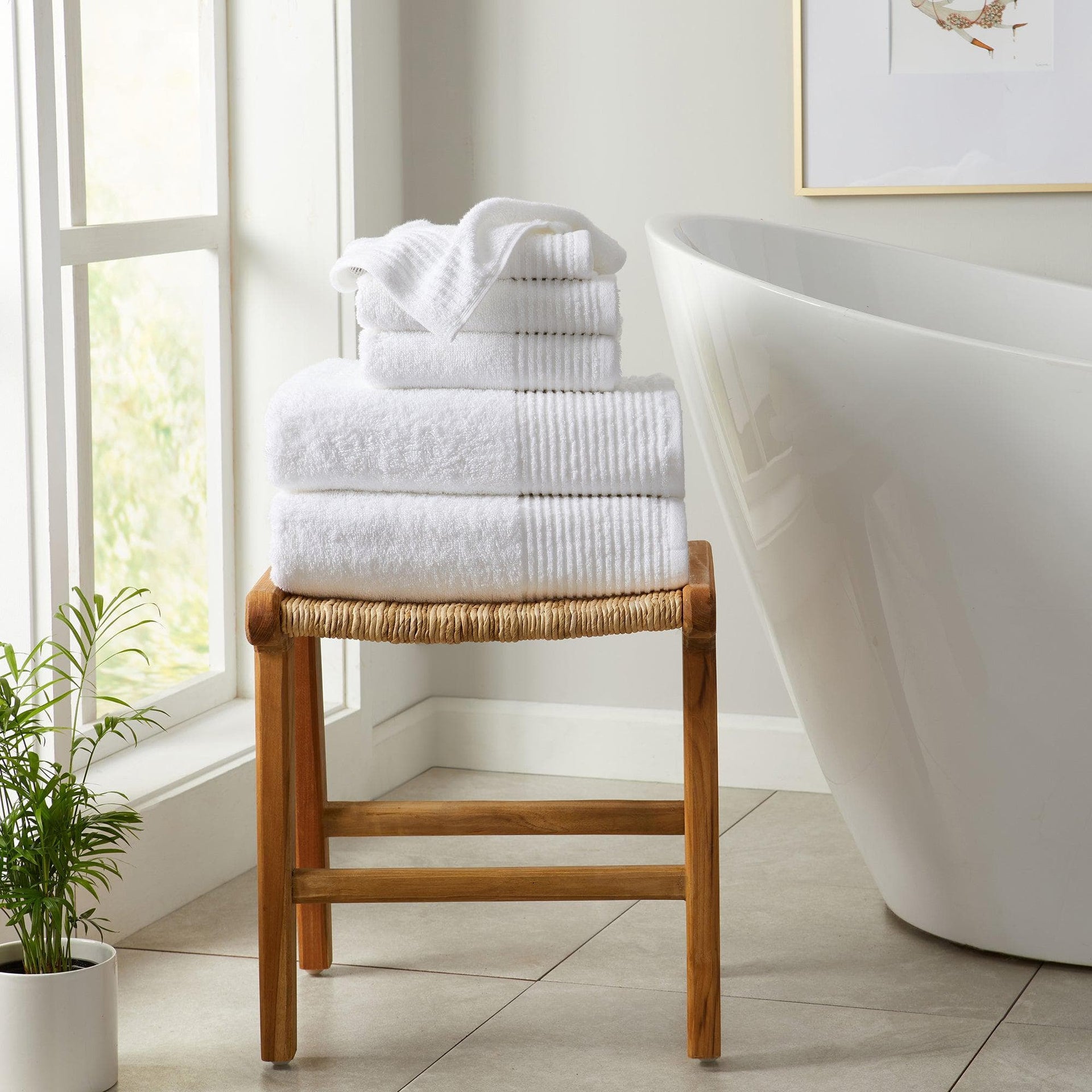 6 Piece Set Cotton Bath Towels - Kasper Collection