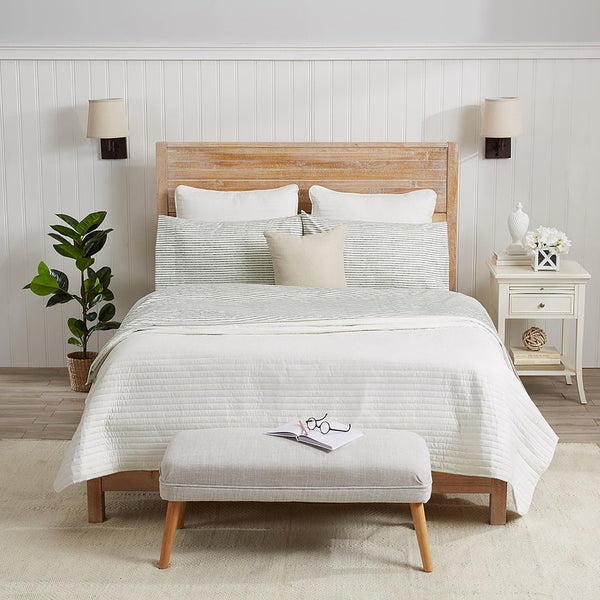 Striped Microfiber Sheet Set - Evette Collection