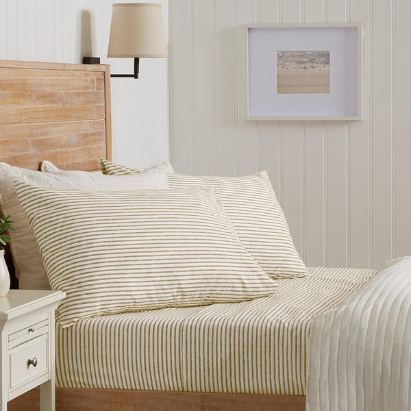 Striped Microfiber Sheet Set - Evette Collection