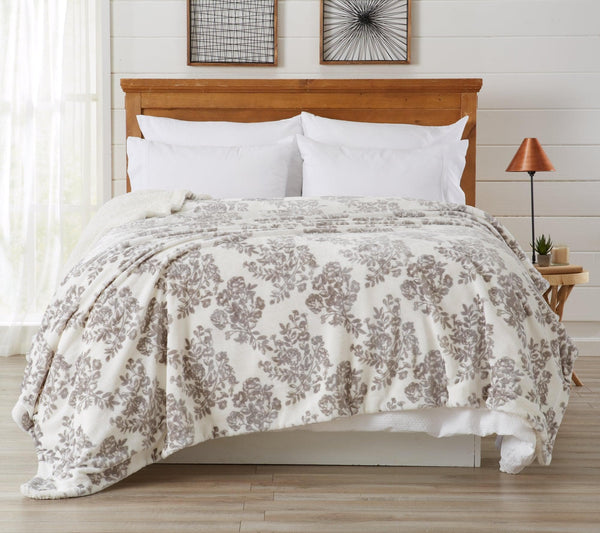 Velvet Plush Sherpa Luxury Bed Blanket - Cielo Collection