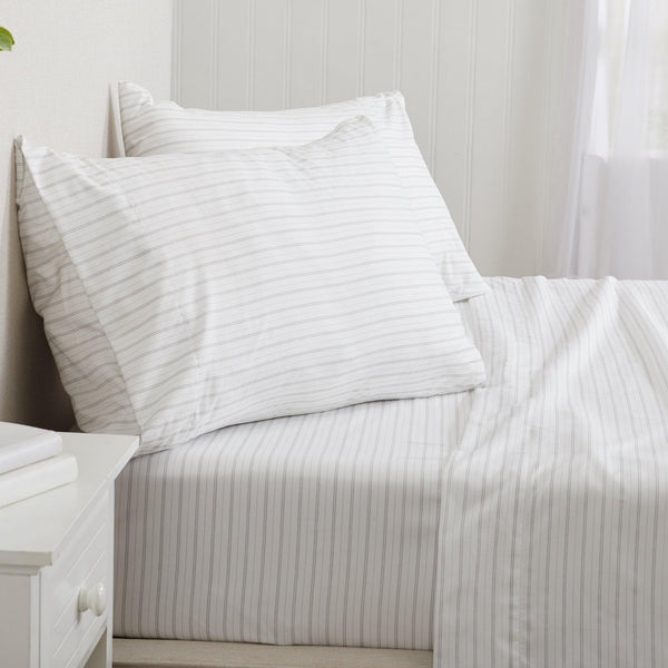 Microfiber Stripe Sheet Set - Adeline Collection