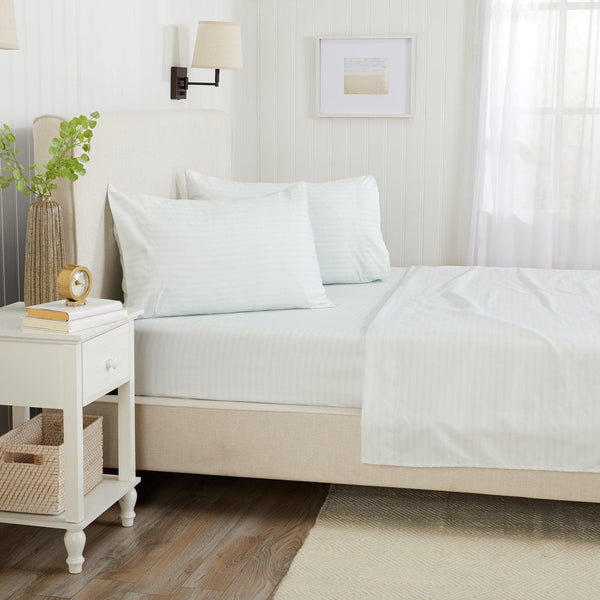 Microfiber Stripe Sheet Set - Adeline Collection