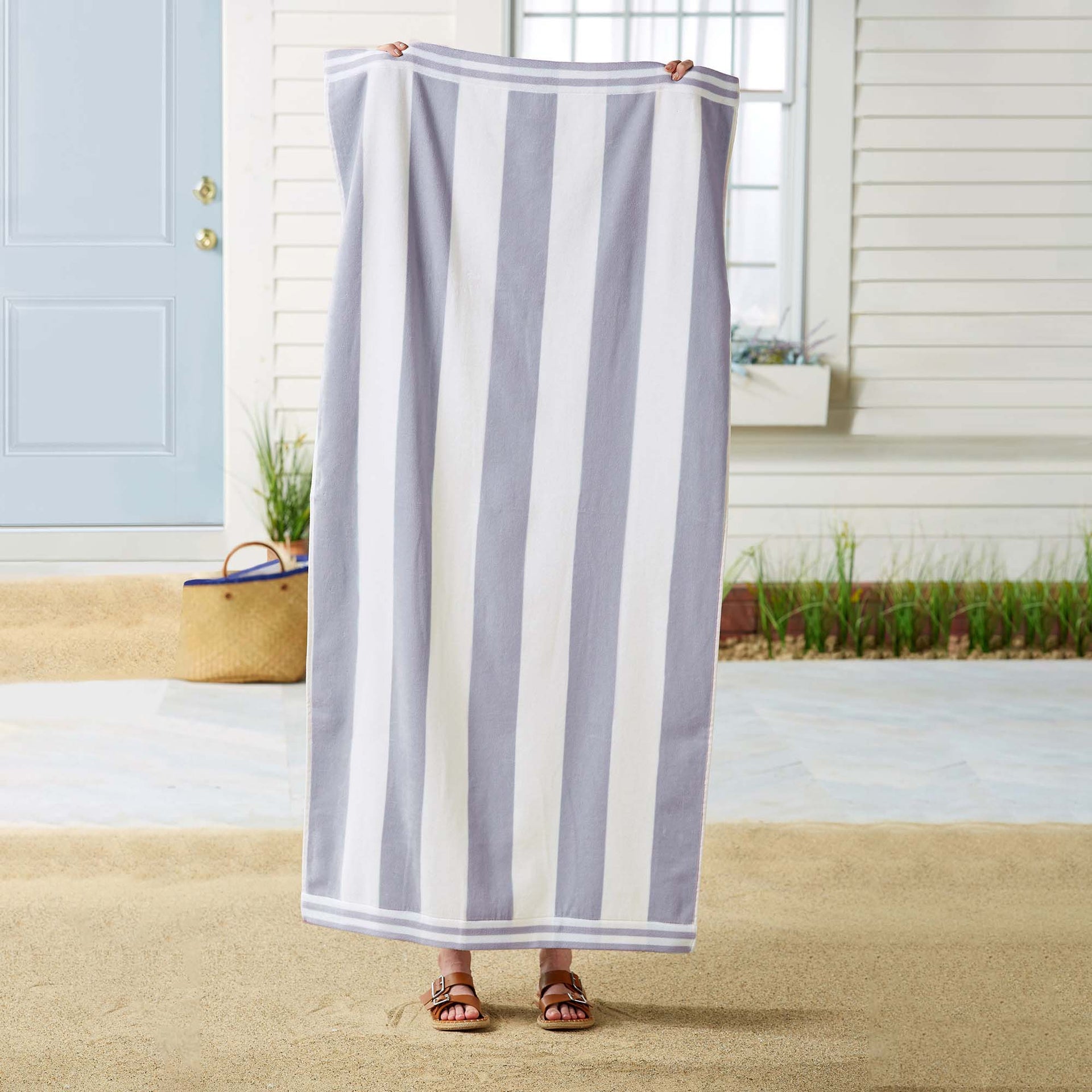 Oversized Striped Cabana Beach Towel - Edgartown Collection
