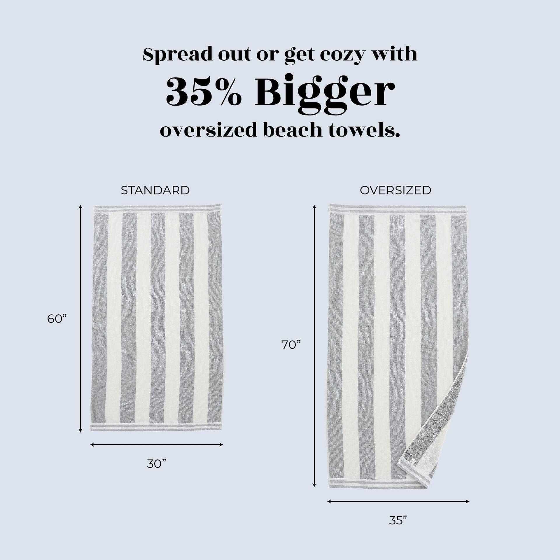 Oversized Striped Cabana Beach Towel - Edgartown Collection