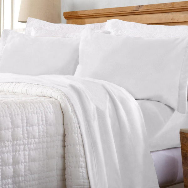 4-Piece Solid Fleece Sheet - Christina Collection