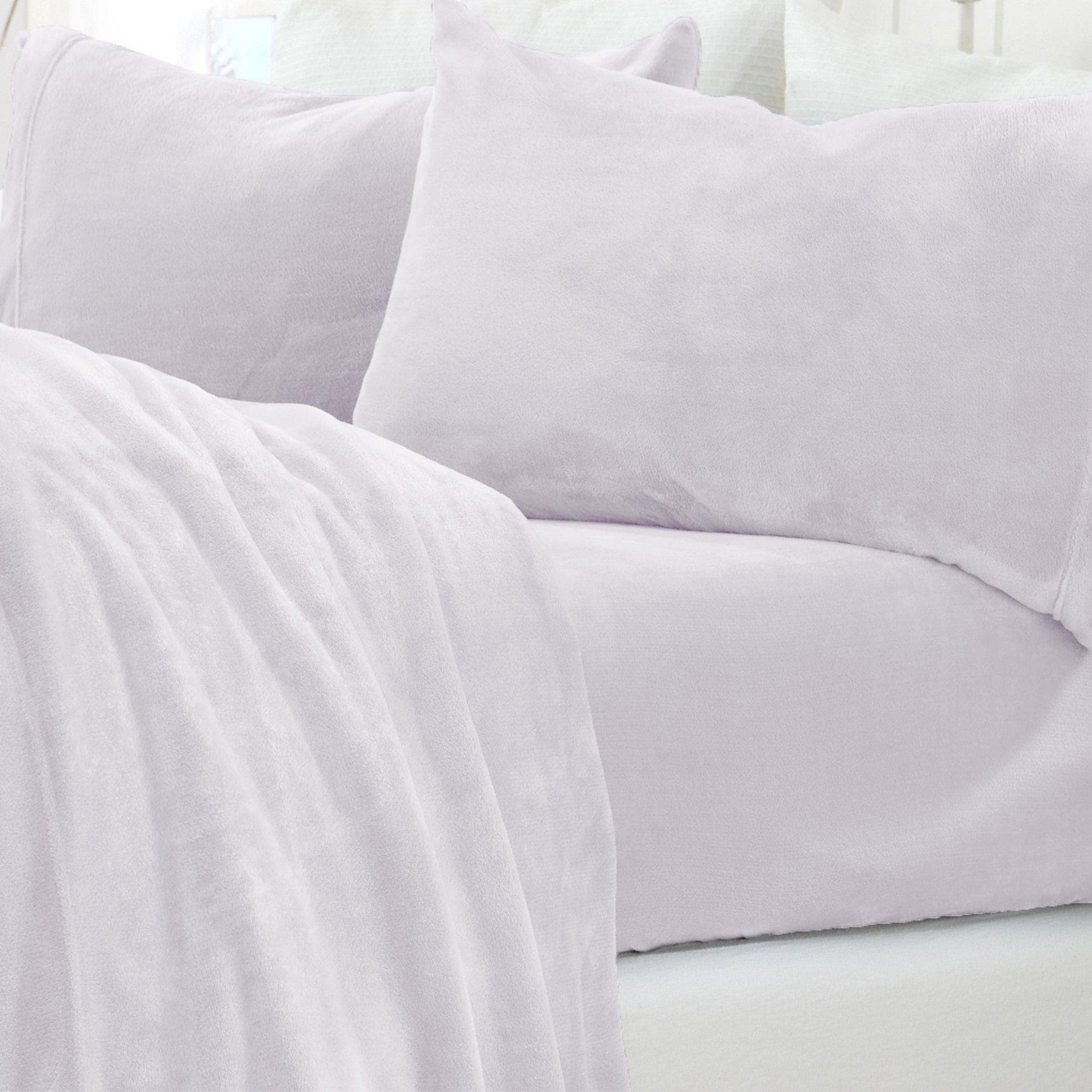 4-Piece Solid Plush Sheet - Velvet Luxe Collection