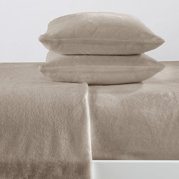 4-Piece Solid Plush Sheet - Velvet Luxe Collection