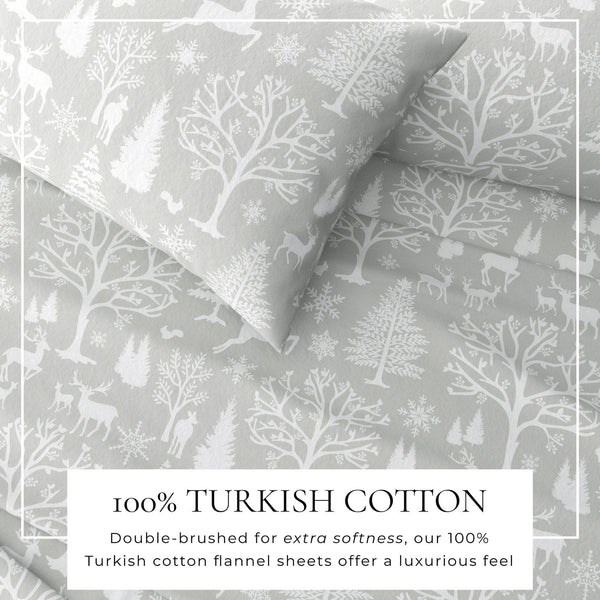 4-Piece Turkish Cotton Flannel Sheet - Lakeview Collection