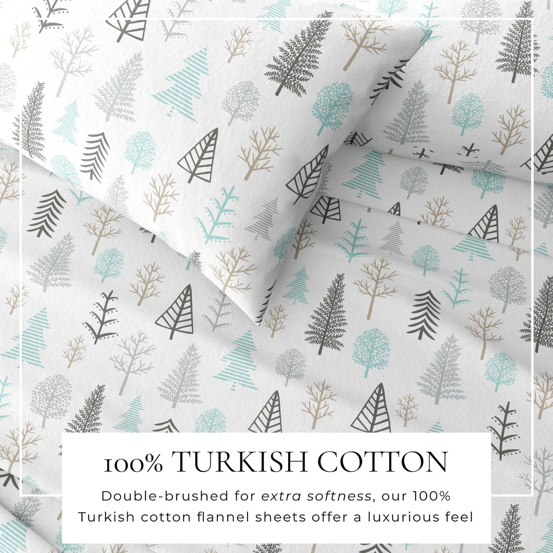 4-Piece Turkish Cotton Flannel Sheet - Lakeview Collection