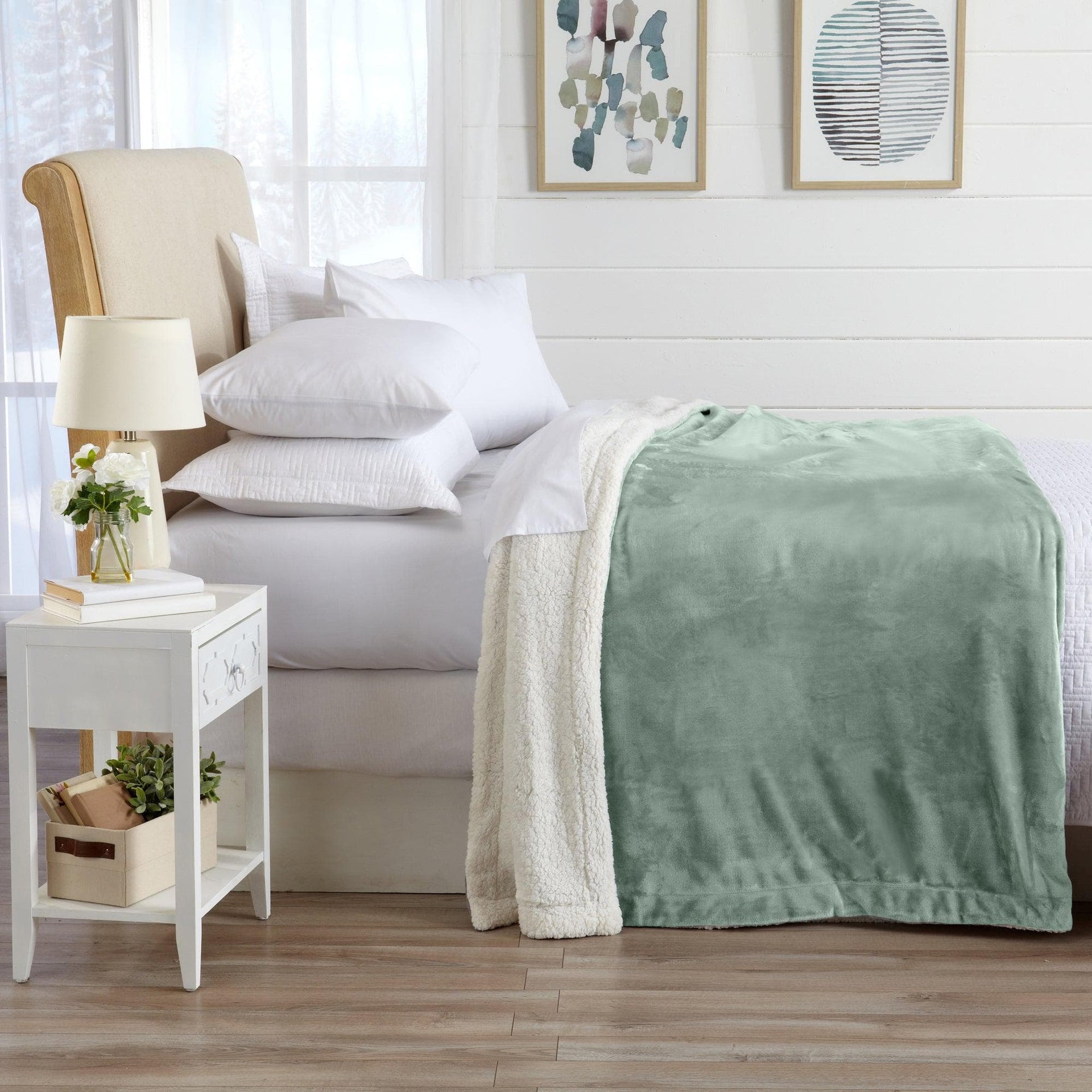 Velvet Plush Sherpa Luxury Bed Blanket - Kinsley Collection
