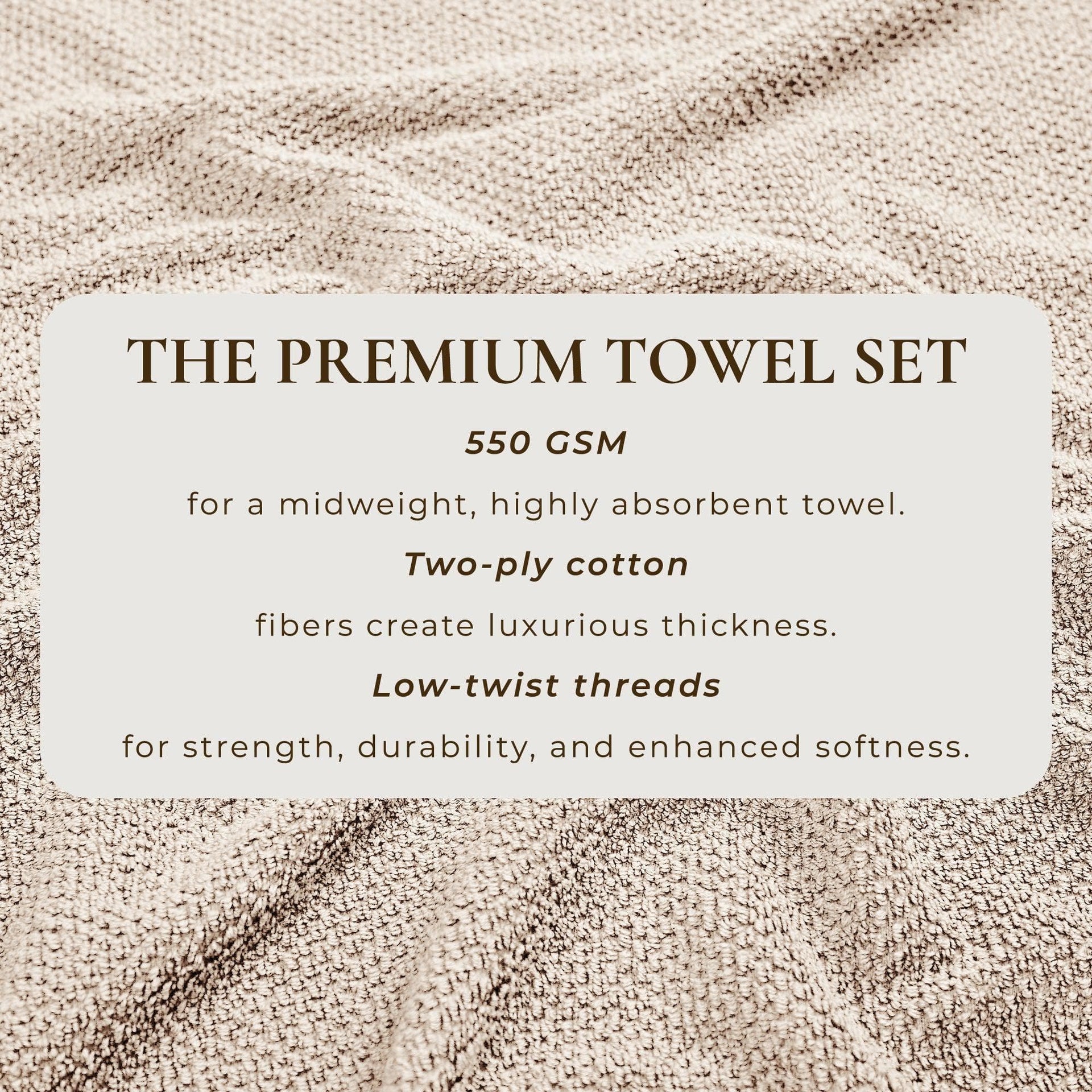 Cotton Textured Bath Towel Set - Acacia Collection