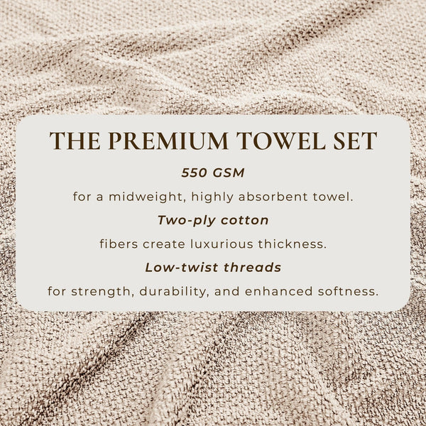 Cotton Textured Bath Towel Set - Acacia Collection