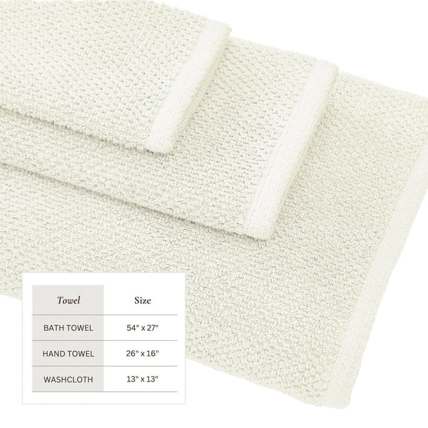 Cotton Textured Bath Towel Set - Acacia Collection