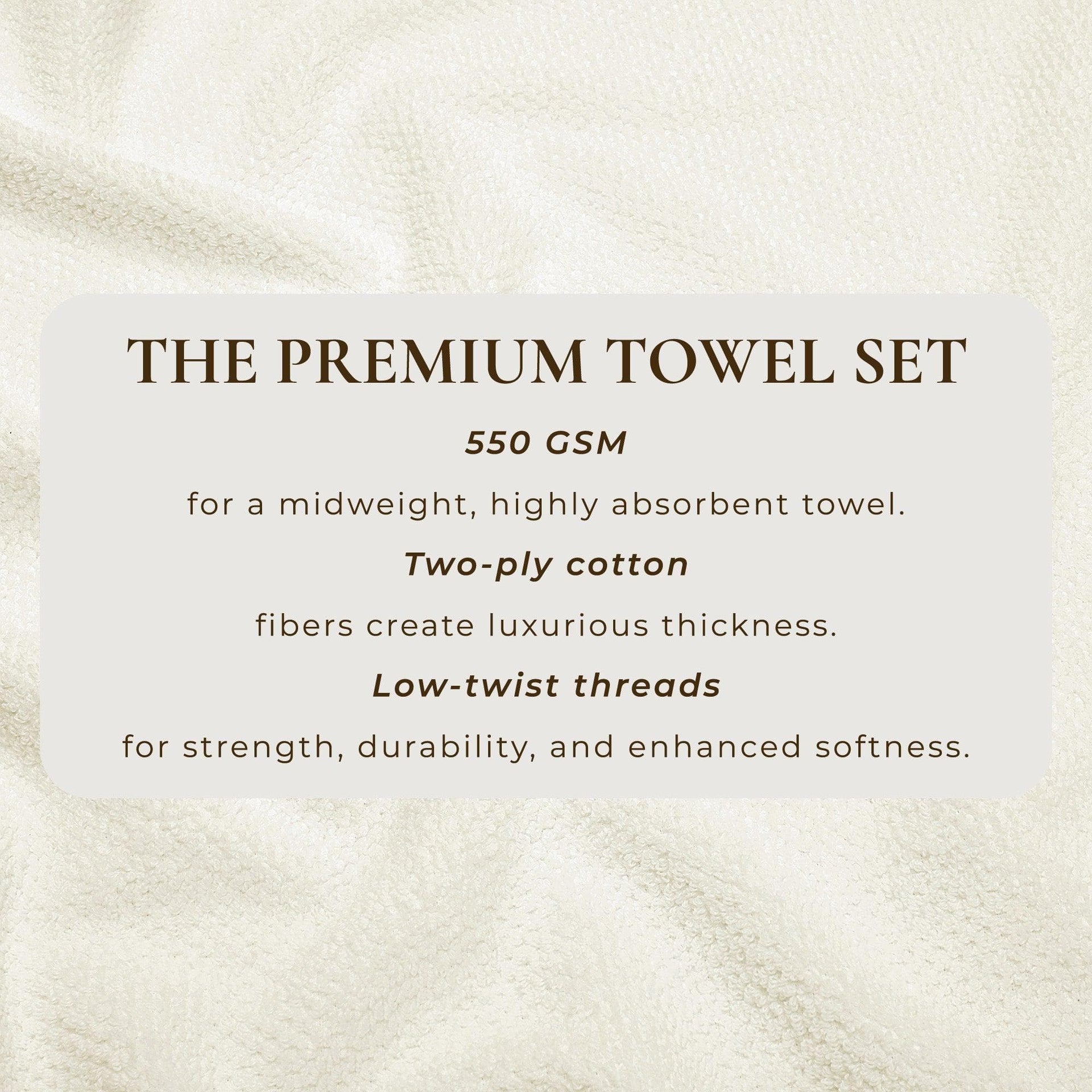 Cotton Textured Bath Towel Set - Acacia Collection