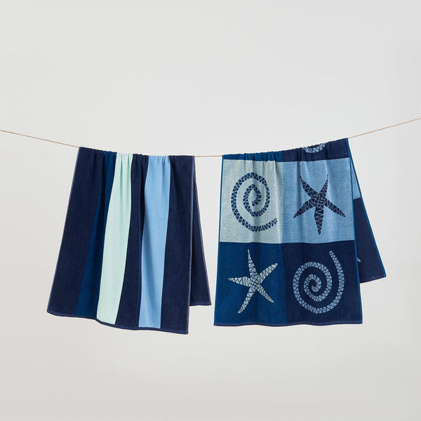 2 Pack 100% Cotton Jacquard Beach Towels - Playa Collection