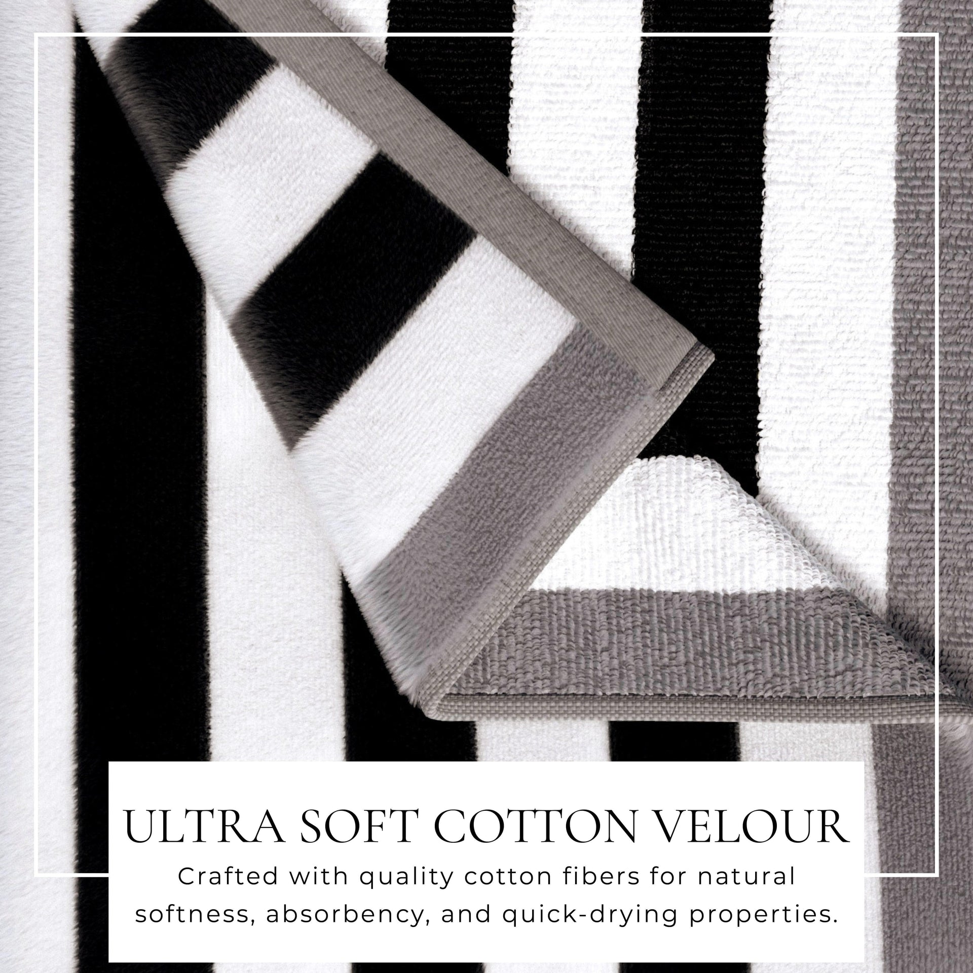 Oversized Striped Border Cabana Beach Towel - Santa Cruz