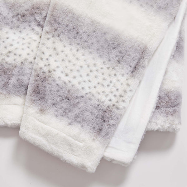 Faux Fur Printed Throw Blanket - Aaliyah Collection