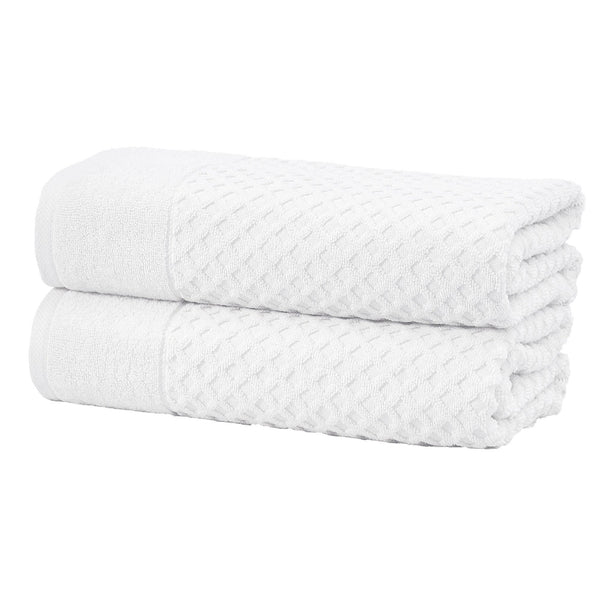 Cotton Diamond Waffle Weave Bath Towel Set - Grayson Collection
