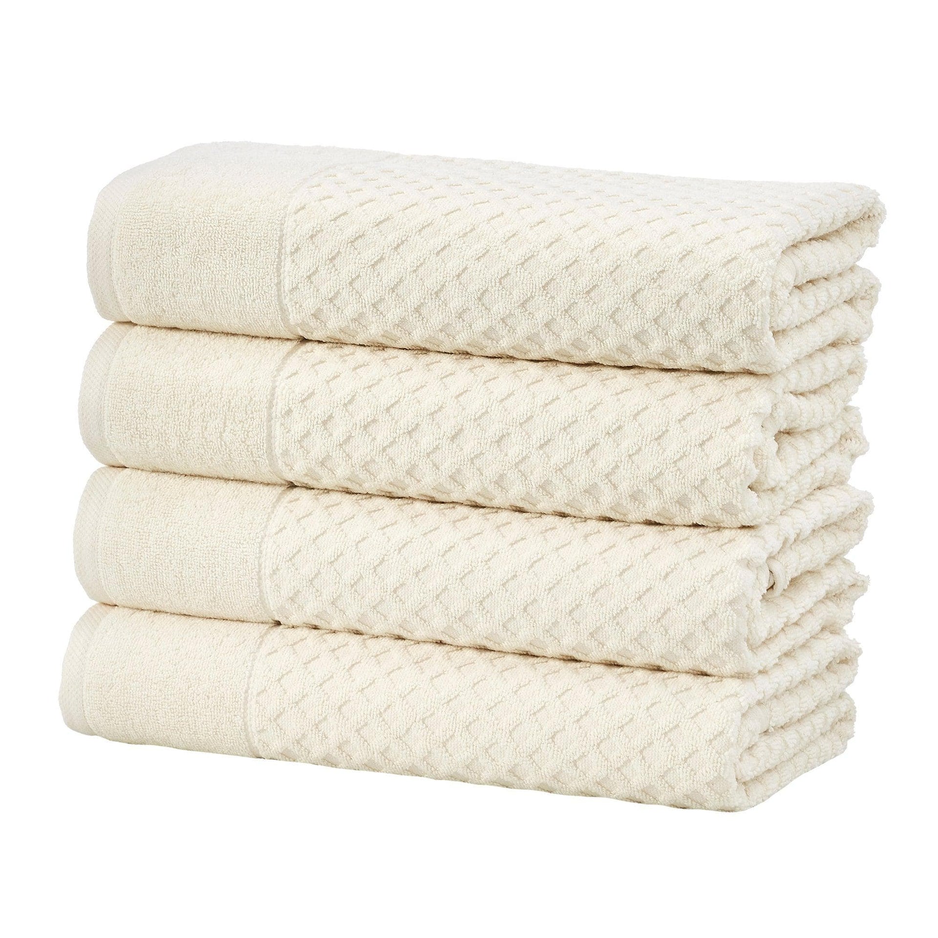 Cotton Diamond Waffle Weave Bath Towel Set - Grayson Collection