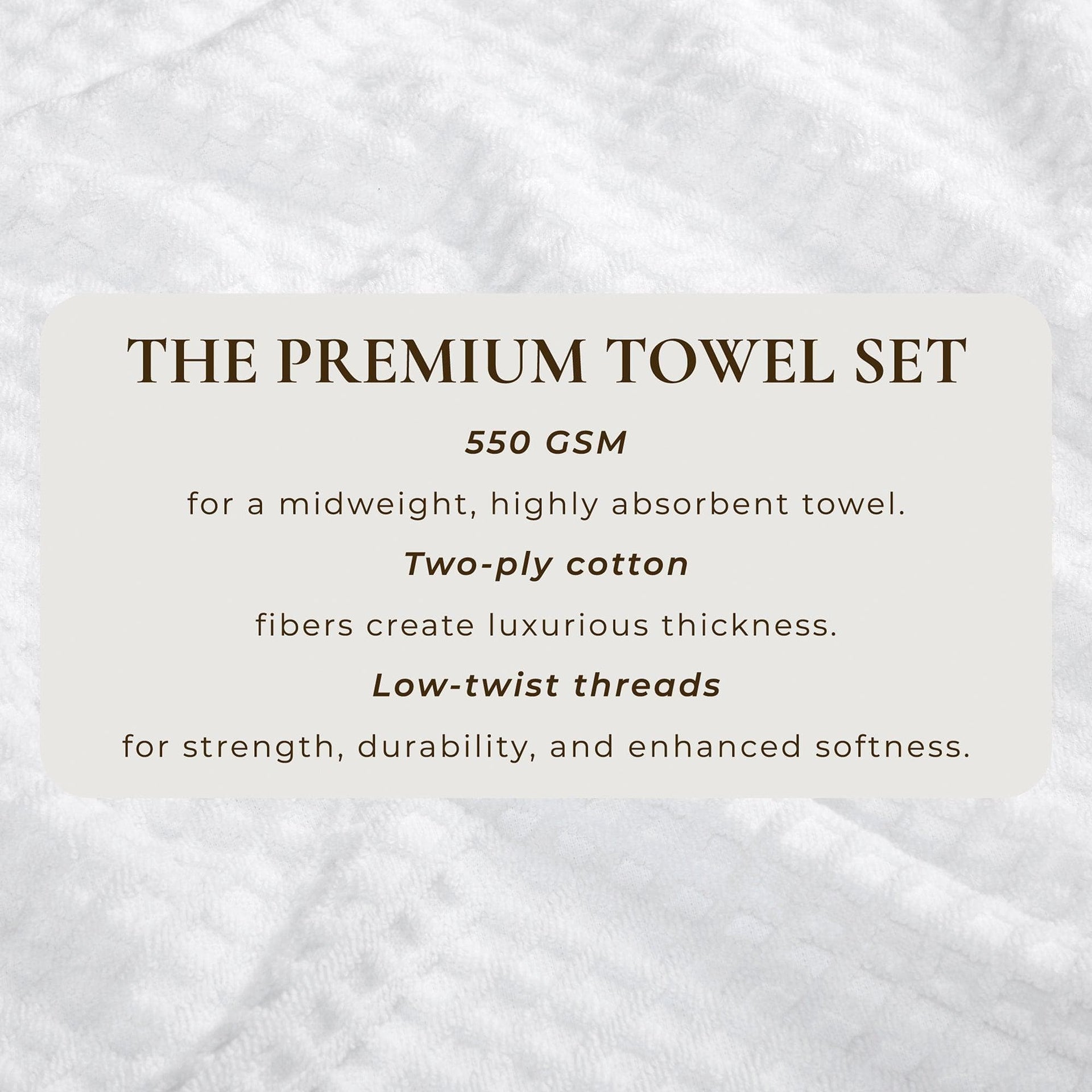 Cotton Diamond Waffle Weave Bath Towel Set - Grayson Collection