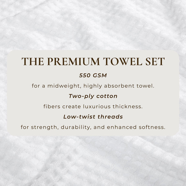 Cotton Diamond Waffle Weave Bath Towel Set - Grayson Collection