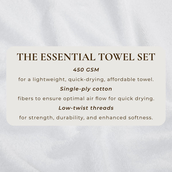 Cotton Terry Bath Towel Set - Cooper Collection