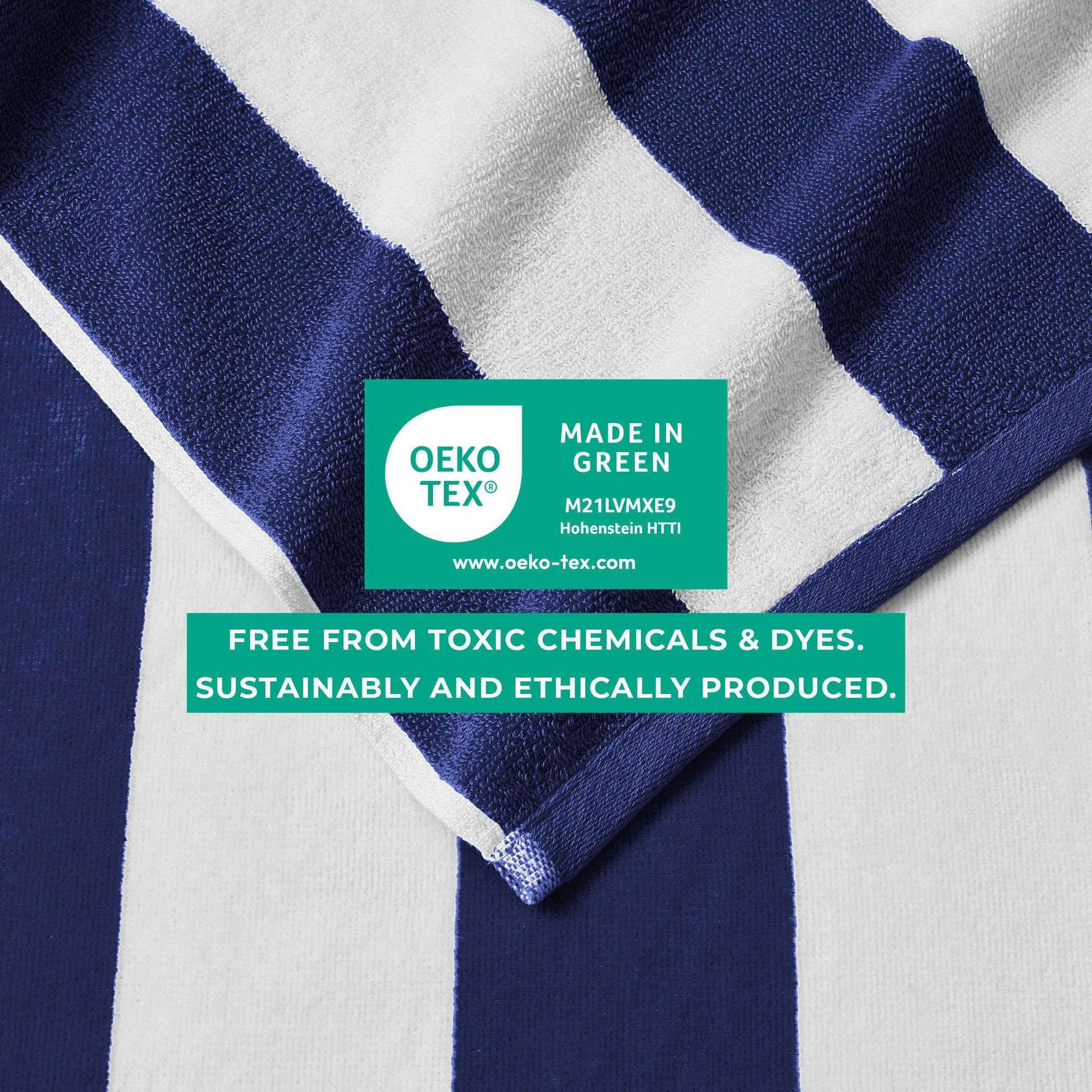 Cotton Velour Cabana Stripe Beach Towel - Novia Collection