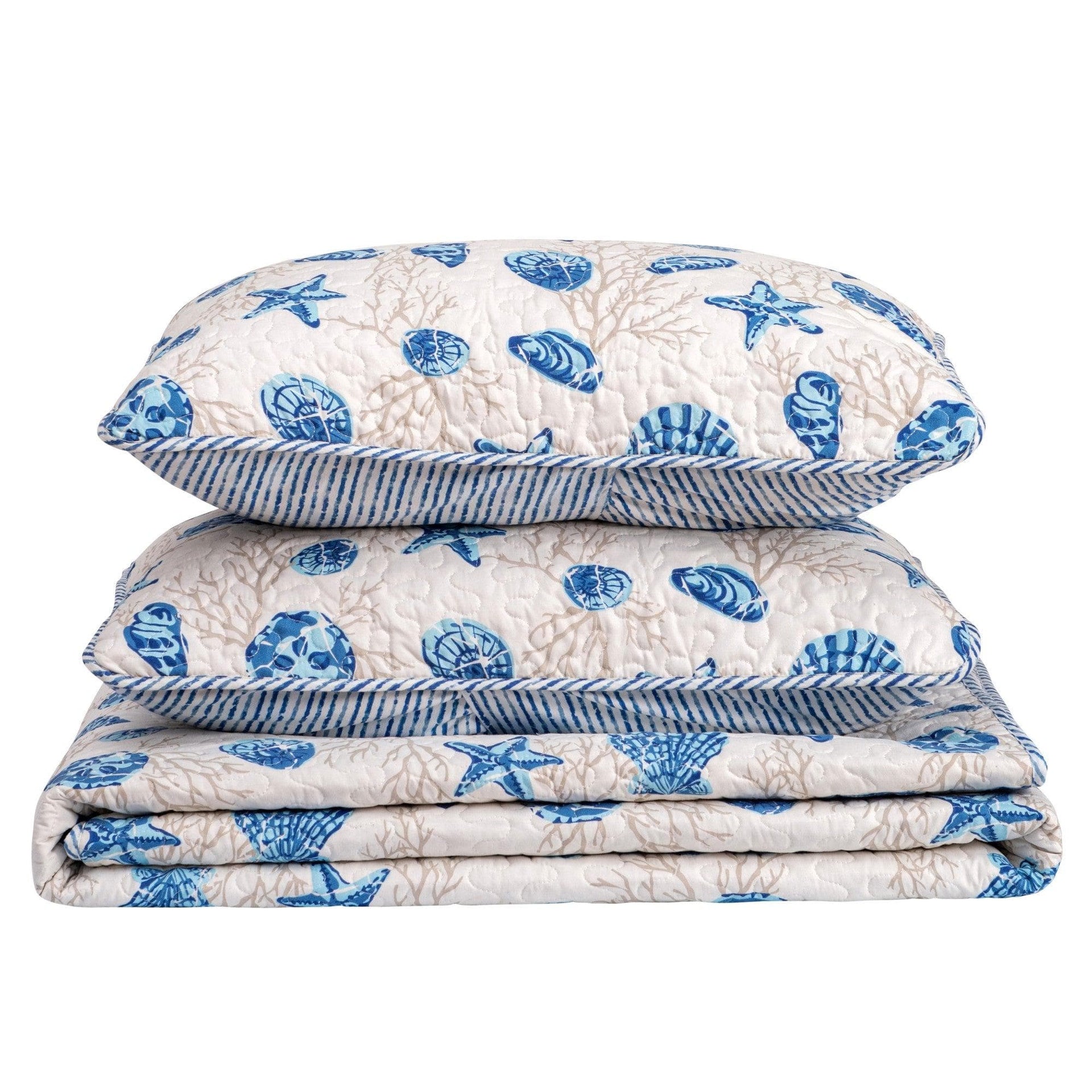 3-Piece Coastal Quilt Set - Bali Collection