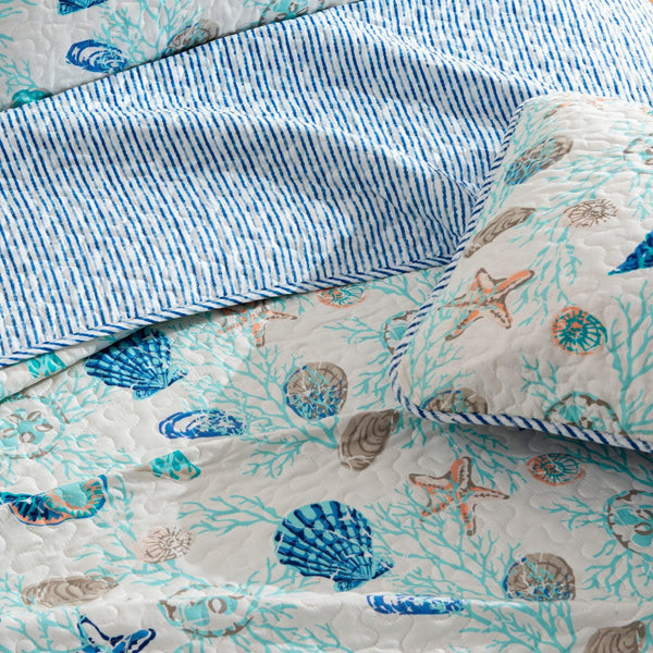 3-Piece Coastal Quilt Set - Bali Collection