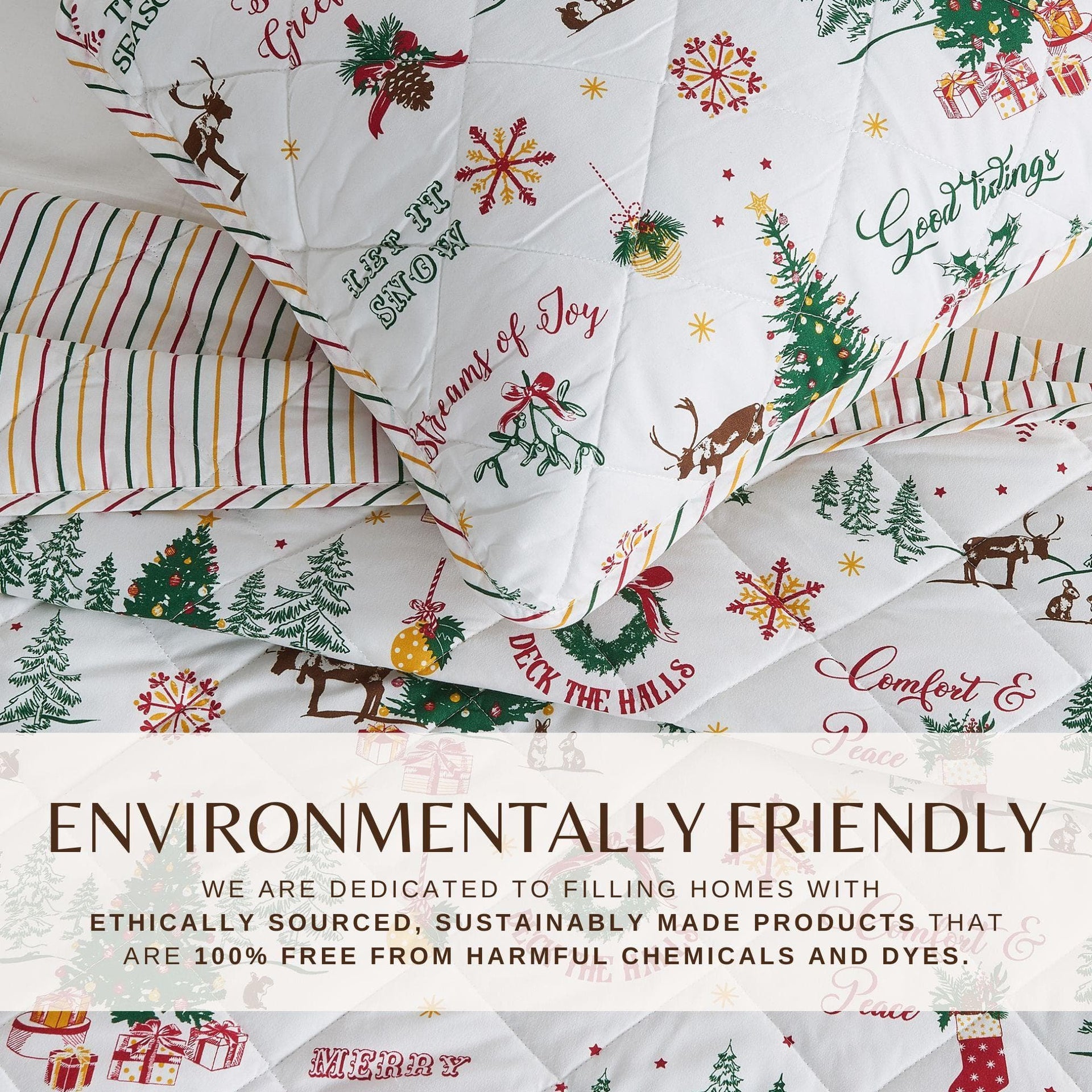 Colorful Holiday Quilt Set - Midnight Magic Collection